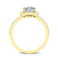 Bergenia Cushion Diamond Engagement Ring (Lab Grown Igi Cert) yellowgold