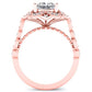 Hana Princess Diamond Bridal Set (Lab Grown Igi Cert) rosegold