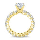 Rose Round Diamond Bridal Set (Lab Grown Igi Cert) yellowgold