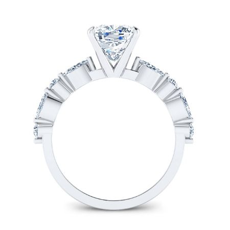 Redbud Cushion Diamond Bridal Set (Lab Grown Igi Cert) whitegold