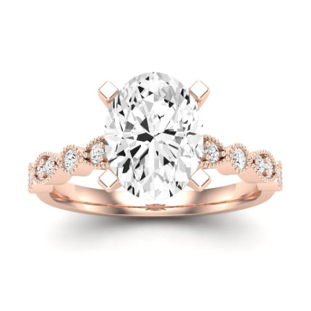 Marigold Oval Diamond Bridal Set (Lab Grown Igi Cert) rosegold