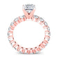 Rose Cushion Diamond Bridal Set (Lab Grown Igi Cert) rosegold