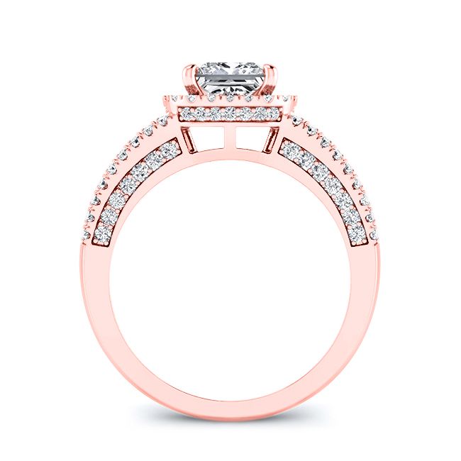 Honesty Princess Diamond Bridal Set (Lab Grown Igi Cert) rosegold