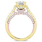 Nasrin Princess Diamond Bridal Set (Lab Grown Igi Cert) yellowgold