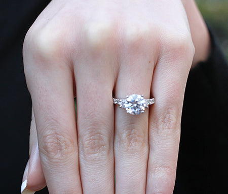 Primrose Round Diamond Engagement Ring (Lab Grown Igi Cert) whitegold