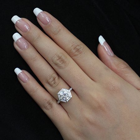 Anise Round Diamond Engagement Ring (Lab Grown Igi Cert) whitegold