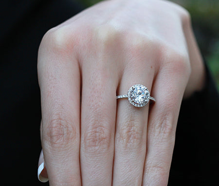 Daily Deal: 2.37ct Total Weight Round Lab Diamond Engagement Ring