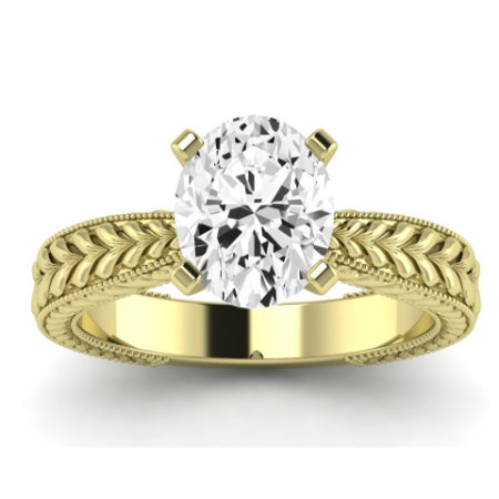 Azalea Oval Diamond Bridal Set (Lab Grown Igi Cert) yellowgold