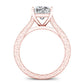 Edelweiss Cushion Diamond Bridal Set (Lab Grown Igi Cert) rosegold