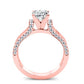 Lavender Cushion Diamond Bridal Set (Lab Grown Igi Cert) rosegold