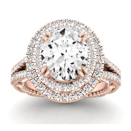 Lupin Oval Diamond Bridal Set (Lab Grown Igi Cert) rosegold