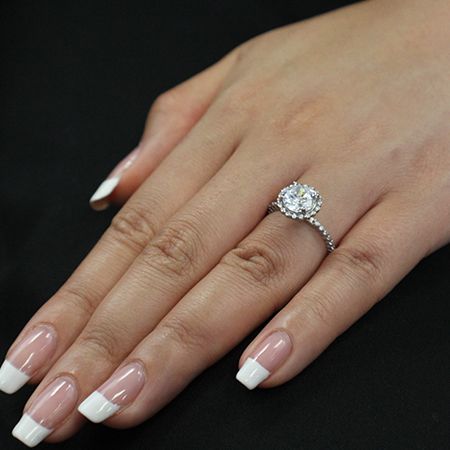Privet Round Diamond Engagement Ring (Lab Grown Igi Cert) whitegold