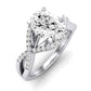 Dianella Oval Diamond Bridal Set (Lab Grown Igi Cert) whitegold