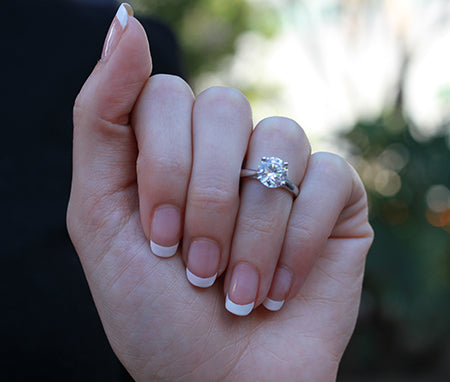 Zahara Round Diamond Engagement Ring (Lab Grown Igi Cert) whitegold