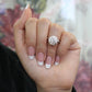 Almond Round Diamond Engagement Ring (Lab Grown Igi Cert) whitegold
