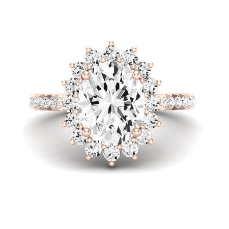 Gazania Oval Diamond Bridal Set (Lab Grown Igi Cert) rosegold