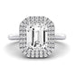 Tulip Emerald Diamond Bridal Set (Lab Grown Igi Cert) whitegold