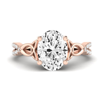 Pavonia Oval Diamond Bridal Set (Lab Grown Igi Cert) rosegold