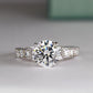 Daisy Round Diamond Engagement Ring (Lab Grown Igi Cert) whitegold