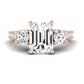 Primrose Emerald Diamond Bridal Set (Lab Grown Igi Cert) rosegold