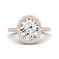 Columbine Oval Diamond Bridal Set (Lab Grown Igi Cert) rosegold