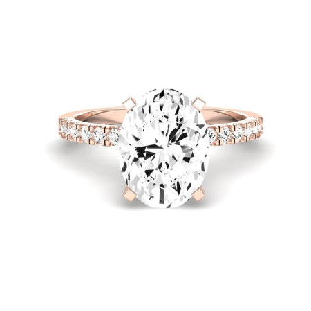 Dahlia Oval Diamond Bridal Set (Lab Grown Igi Cert) rosegold