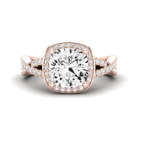 Moonflower Cushion Diamond Bridal Set (Lab Grown Igi Cert) rosegold