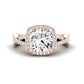 Moonflower Cushion Diamond Bridal Set (Lab Grown Igi Cert) rosegold