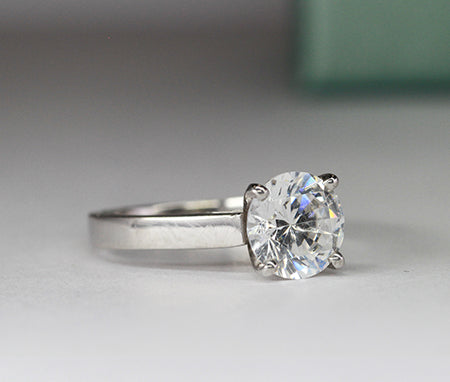 Snowdrop Round Diamond Engagement Ring (Lab Grown Igi Cert) whitegold