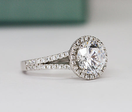 Silene Round Diamond Engagement Ring (Lab Grown Igi Cert) whitegold