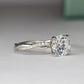 Huge Rock: 3.11ct TCW Round Moissanite Engagement Ring