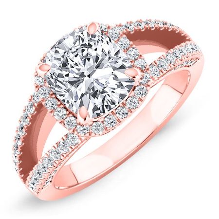 Honesty Cushion Diamond Engagement Ring (Lab Grown Igi Cert) rosegold