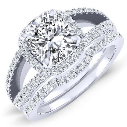 Honesty Cushion Diamond Bridal Set (Lab Grown Igi Cert) whitegold