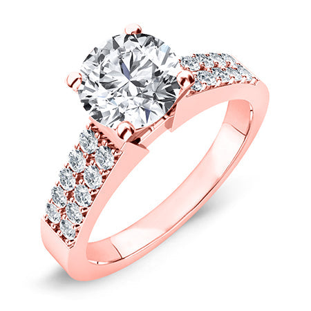 Malva Round Diamond Engagement Ring (Lab Grown Igi Cert) rosegold