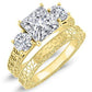 Belladonna Princess Diamond Bridal Set (Lab Grown Igi Cert) yellowgold