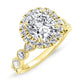 Aubretia Cushion Diamond Engagement Ring (Lab Grown Igi Cert) yellowgold