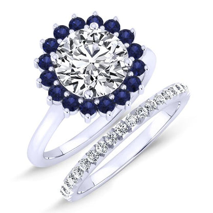 Dicentra - GIA Certified Round Diamond Bridal Set