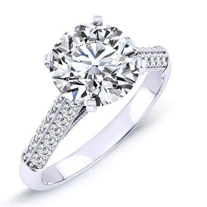 Iberis Round Diamond Engagement Ring (Lab Grown Igi Cert) whitegold