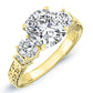 Angelonia Cushion Diamond Engagement Ring (Lab Grown Igi Cert) yellowgold