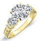 Angelonia Round Diamond Engagement Ring (Lab Grown Igi Cert) yellowgold