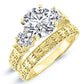 Angelonia Round Diamond Bridal Set (Lab Grown Igi Cert) yellowgold