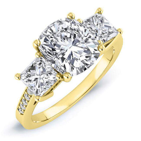 Dietes Cushion Diamond Engagement Ring (Lab Grown Igi Cert) yellowgold