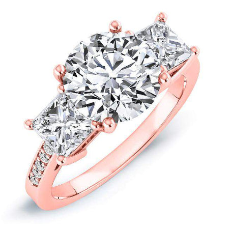 Dietes Round Diamond Engagement Ring (Lab Grown Igi Cert) rosegold