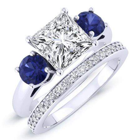 Fuschia Princess Diamond Bridal Set (Lab Grown Igi Cert) whitegold