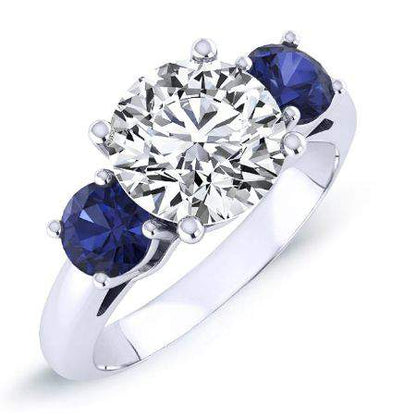 Fuschia Round Diamond Engagement Ring (Lab Grown Igi Cert) whitegold