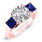Ilex Round Diamond Engagement Ring (Lab Grown Igi Cert) rosegold