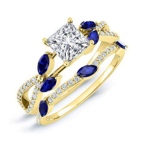 Alba Princess Diamond Bridal Set (Lab Grown Igi Cert) yellowgold