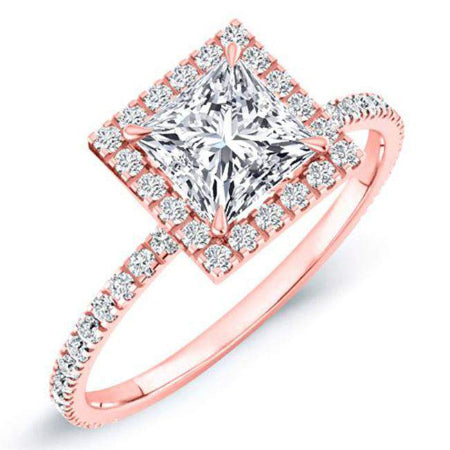 Columbine Princess Diamond Engagement Ring (Lab Grown Igi Cert) rosegold