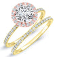 Columbine Round Diamond Bridal Set (Lab Grown Igi Cert) yellowgold