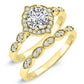 Petal Round Diamond Bridal Set (Lab Grown Igi Cert) yellowgold